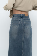 Load image into Gallery viewer, Modern x Midwash Panelled Fray Denim Maxi Skirt (XXS, XS)