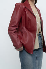 Load image into Gallery viewer, Vintage x Burgundy Leather Fitted Jacket (XS, S)