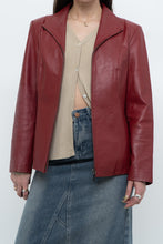 Load image into Gallery viewer, Vintage x Burgundy Leather Fitted Jacket (XS, S)