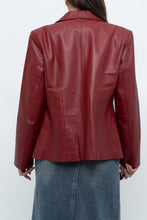 Load image into Gallery viewer, Vintage x Burgundy Leather Fitted Jacket (XS, S)