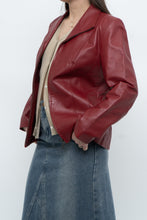 Load image into Gallery viewer, Vintage x Burgundy Leather Fitted Jacket (XS, S)