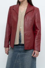 Load image into Gallery viewer, Vintage x Burgundy Leather Fitted Jacket (XS, S)