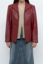 Load image into Gallery viewer, Vintage x Burgundy Leather Fitted Jacket (XS, S)