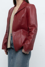 Load image into Gallery viewer, Vintage x Burgundy Leather Fitted Jacket (XS, S)