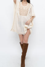 Load image into Gallery viewer, Vintage x Beige Embroidered Flowy Dress (XS-M)