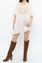 Load image into Gallery viewer, Vintage x Beige Embroidered Flowy Dress (XS-M)