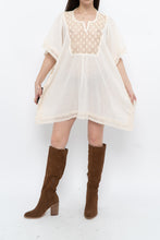 Load image into Gallery viewer, Vintage x Beige Embroidered Flowy Dress (XS-M)