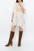 Load image into Gallery viewer, Vintage x Beige Embroidered Flowy Dress (XS-M)