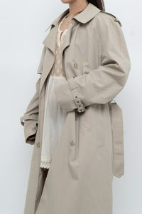 Vintage x Made in Korea x MOORES Beige Cotton-Blend Trench (M, L)