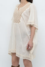 Load image into Gallery viewer, Vintage x Beige Embroidered Flowy Dress (XS-M)