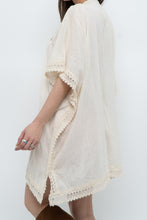 Load image into Gallery viewer, Vintage x Beige Embroidered Flowy Dress (XS-M)