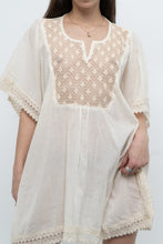 Load image into Gallery viewer, Vintage x Beige Embroidered Flowy Dress (XS-M)