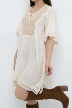 Load image into Gallery viewer, Vintage x Beige Embroidered Flowy Dress (XS-M)