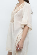 Load image into Gallery viewer, Vintage x Beige Embroidered Flowy Dress (XS-M)