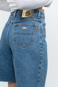 Vintage x NOVELI Midwash Long Denim Cutoff Shorts (S)