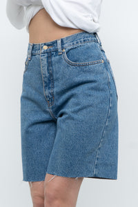 Vintage x NOVELI Midwash Long Denim Cutoff Shorts (S)