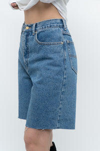 Vintage x NOVELI Midwash Long Denim Cutoff Shorts (S)
