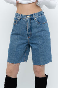 Vintage x NOVELI Midwash Long Denim Cutoff Shorts (S)