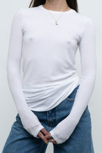 Load image into Gallery viewer, ATM x Made in Peru x Ultra Soft Ribbed White Long Sleeve (S, M)
