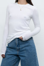 Load image into Gallery viewer, ATM x Made in Peru x Ultra Soft Ribbed White Long Sleeve (S, M)