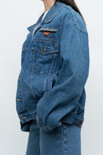 Load image into Gallery viewer, Vintage x HARLEY DAVIDSON CAFÉ Midwash Denim Embroidered Jacket (XS-L)
