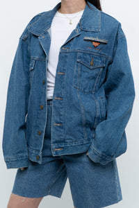 Vintage x HARLEY DAVIDSON CAFÉ Midwash Denim Embroidered Jacket (XS-L)