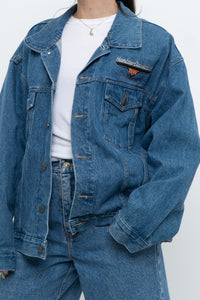 Vintage x HARLEY DAVIDSON CAFÉ Midwash Denim Embroidered Jacket (XS-L)