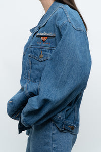 Vintage x HARLEY DAVIDSON CAFÉ Midwash Denim Embroidered Jacket (XS-L)