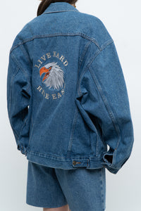 Vintage x HARLEY DAVIDSON CAFÉ Midwash Denim Embroidered Jacket (XS-L)