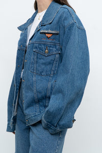 Vintage x HARLEY DAVIDSON CAFÉ Midwash Denim Embroidered Jacket (XS-L)