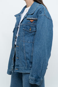Vintage x HARLEY DAVIDSON CAFÉ Midwash Denim Embroidered Jacket (XS-L)