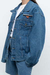 Vintage x HARLEY DAVIDSON CAFÉ Midwash Denim Embroidered Jacket (XS-L)