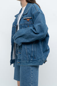 Vintage x HARLEY DAVIDSON CAFÉ Midwash Denim Embroidered Jacket (XS-L)