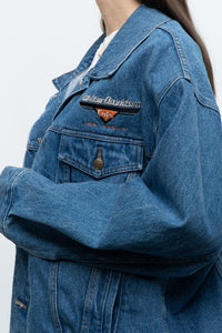 Vintage x HARLEY DAVIDSON CAFÉ Midwash Denim Embroidered Jacket (XS-L)
