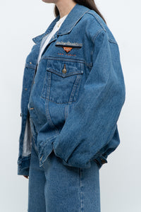 Vintage x HARLEY DAVIDSON CAFÉ Midwash Denim Embroidered Jacket (XS-L)