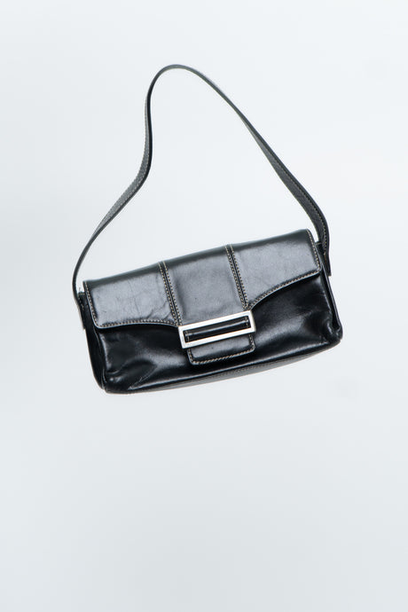 Vintage x Made in Argentina x CARLA DANELLI Black Stitched Leather Purse