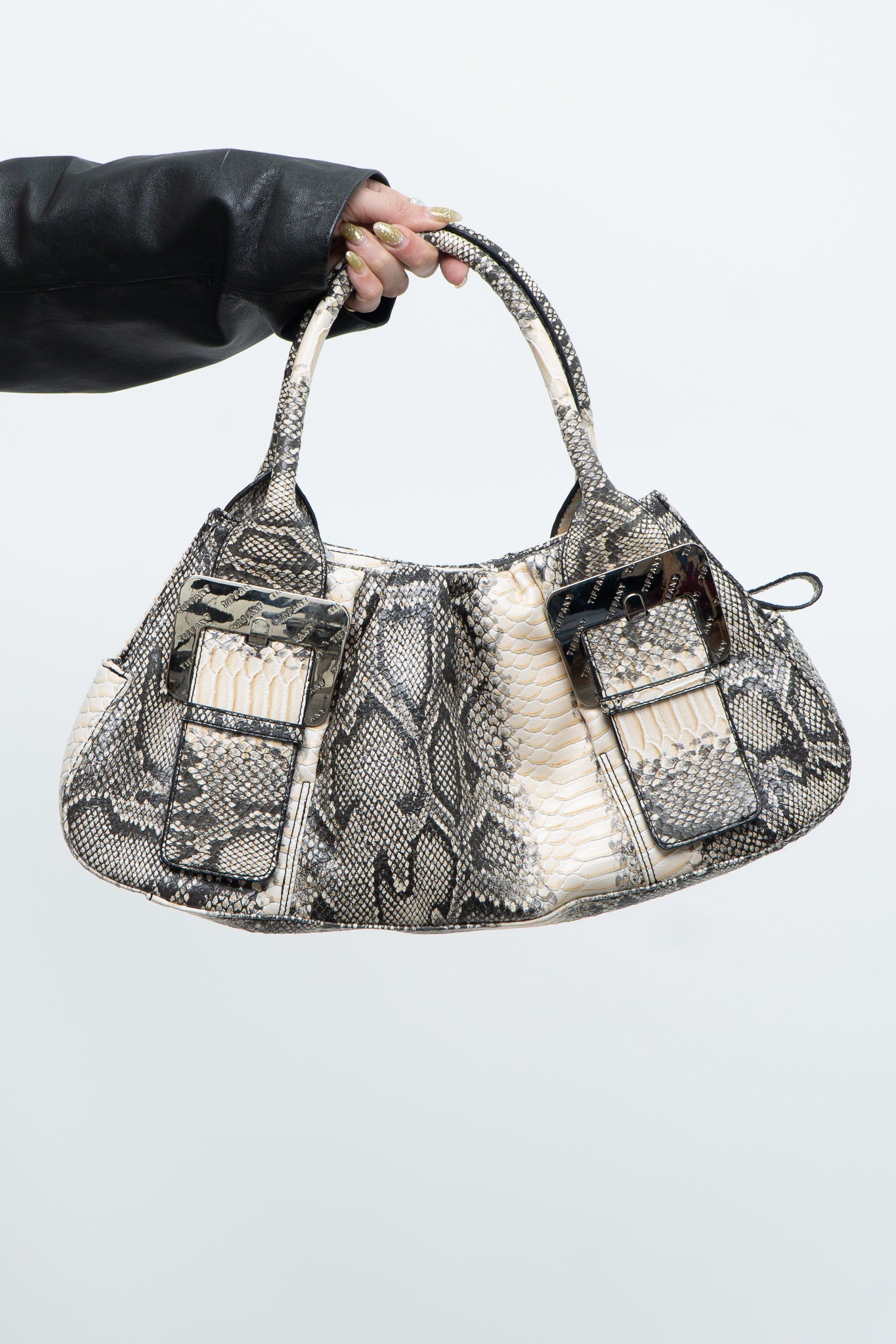 Vintage x TIFFANY Faux Leather Snakeskin Purse
