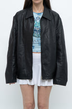 Load image into Gallery viewer, Vintage x Black Leather Classic Obersized Jacket (S, M)