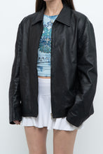 Load image into Gallery viewer, Vintage x Black Leather Classic Obersized Jacket (S, M)