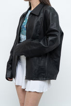 Load image into Gallery viewer, Vintage x Black Leather Classic Obersized Jacket (S, M)