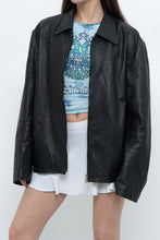 Load image into Gallery viewer, Vintage x Black Leather Classic Obersized Jacket (S, M)