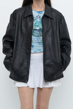 Load image into Gallery viewer, Vintage x Black Leather Classic Obersized Jacket (S, M)
