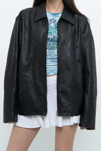 Load image into Gallery viewer, Vintage x Black Leather Classic Obersized Jacket (S, M)