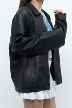Load image into Gallery viewer, Vintage x Black Leather Classic Obersized Jacket (S, M)