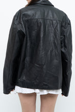 Load image into Gallery viewer, Vintage x Black Leather Classic Obersized Jacket (S, M)