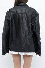 Load image into Gallery viewer, Vintage x Black Leather Classic Obersized Jacket (S, M)