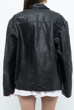 Load image into Gallery viewer, Vintage x Black Leather Classic Obersized Jacket (S, M)