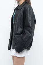Load image into Gallery viewer, Vintage x Black Leather Classic Obersized Jacket (S, M)