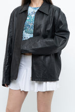 Load image into Gallery viewer, Vintage x Black Leather Classic Obersized Jacket (S, M)