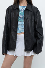 Load image into Gallery viewer, Vintage x Black Leather Classic Obersized Jacket (S, M)